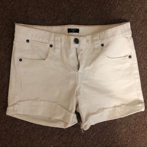 J.Crew White denim stretch shorts size 0